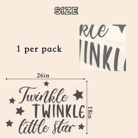 Capiont Twinkle Twinkle Little Star Gender Reveal Backdrop Sticker