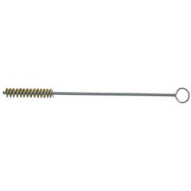 Weiler 21139 Hand Tube Brush, Single Stem/Spiral, 1/4", 0.05" Brass Wire Fill, 1-1/2" Length, Made in The USA (Pack of 10)