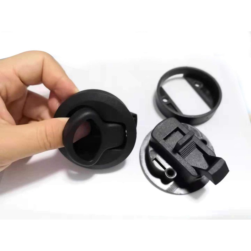 ADrivWell 2Pcs Black Plastic Slam Latch Flush Door Pull Latch