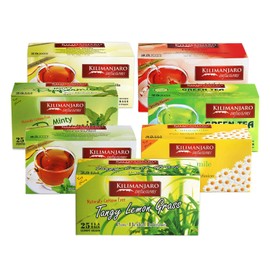 KILIMANJARO INFUSIONS - Lemongrass Tea - Tanzania - Herbal Tea - 25 Tea Bags With String and Tag - 37.5g