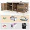 Wooden Cat Litter Box Enclosure with Storage Compartment with Adjustable