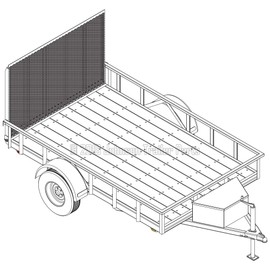 6′ 4" x 10′ Utility Trailer Plans – 3,500 lb Capacity | Trailer Blueprints Model U76-120-35J