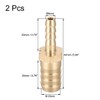 sourcing map Brass Reducer Barb Hose Connector Adapter 12 mm