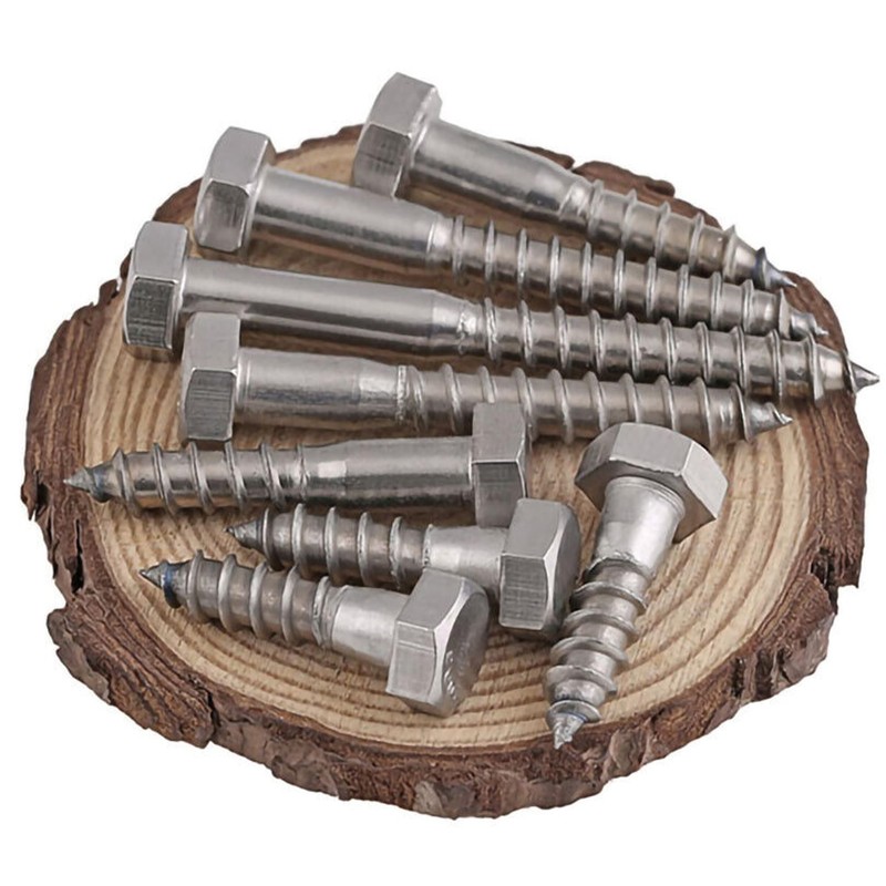 M10 10mm Coach Screws Length: 80mm (Pack of: 2) HEX