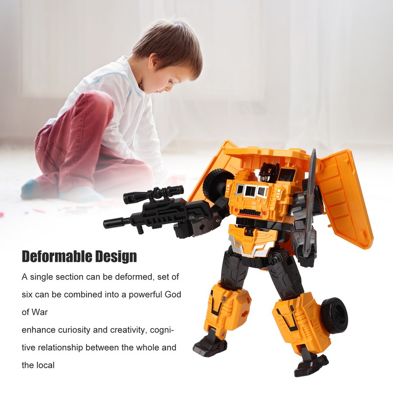 Transformation Robot Toy 2 Forms Flexible Joints Drop Resistant Educational