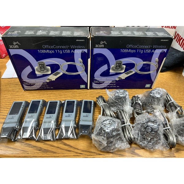 3COM 3CRUSB20075- Lot of 5 - Office Connect Wireless USB