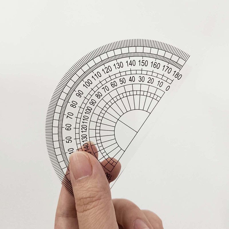 Ainkou 3pcs Clear Plastic Protractor 180 Degrees 4 Inches for