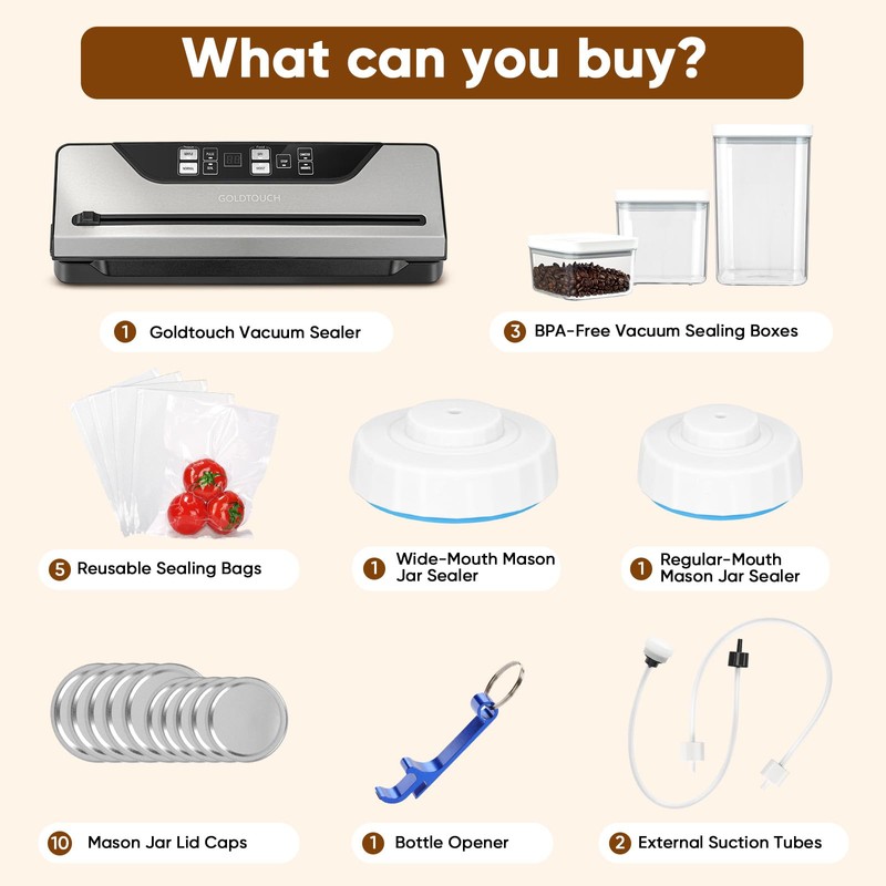 Vacuum Sealer for Food Electric Mason Jar Vacuum Sealer Machine