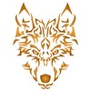 Wolf Stencil, 8.5 x 11 pulgadas, cabeza de lobo ártico