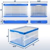 MOUNT-IT! Collapsible Storage Bin with Attached Lid [65 Liter] Folding