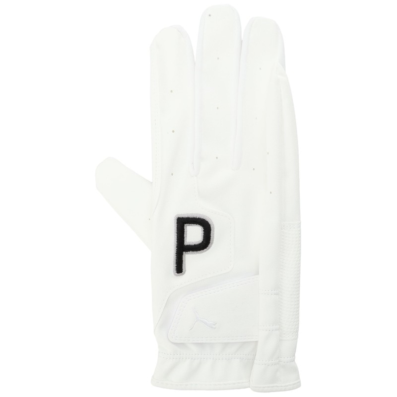 Puma Men's Golfing P Glove (Right Hand), bright white/puma black