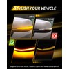 LESAUCE LED Side Mirrors LED Sequential Dynamic Smoked Lens Turn