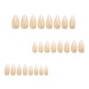Press on Nails Almond French Tip Fake Nails Nude White