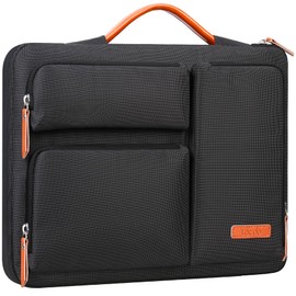 Lacdo 360° Protective Laptop Sleeve Case for MacBook Air/Pro, 13-13.3 inch Notebook, 14 inch New MacBook Pro M3 Pro Max / M3 / M2 / M1 Pro Max A2992 A2918 A2779 A2442 2023-2021 Computer Bag, Black