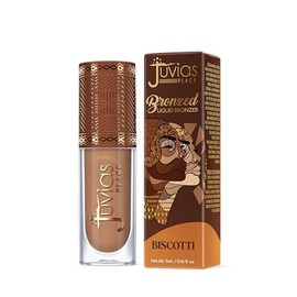 Juvia’s Place Bronzed Liquid Bronzer - Biscotti - Liquid Bronzer for Face with Silky Blendable Texture - Buildable Coverage for Natural Contour & Dimension - Easy-to-Blend, Patch-Proof Formula