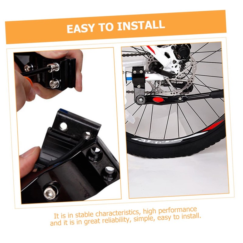 TEHAUX 1 Set Aluminum Alloy Bike Kickstand Durable Cycling Support
