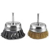 Katzco Wire Wheels Brush - 2 Pack Knotted and Crimped