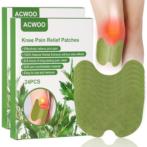 ACWOO Pain Relief Patch, Pack of 48 Pain Relief Patch Heat Patch Moxibustion Pain Relief Patch for Knee, Back, Neck Muscle Soreness