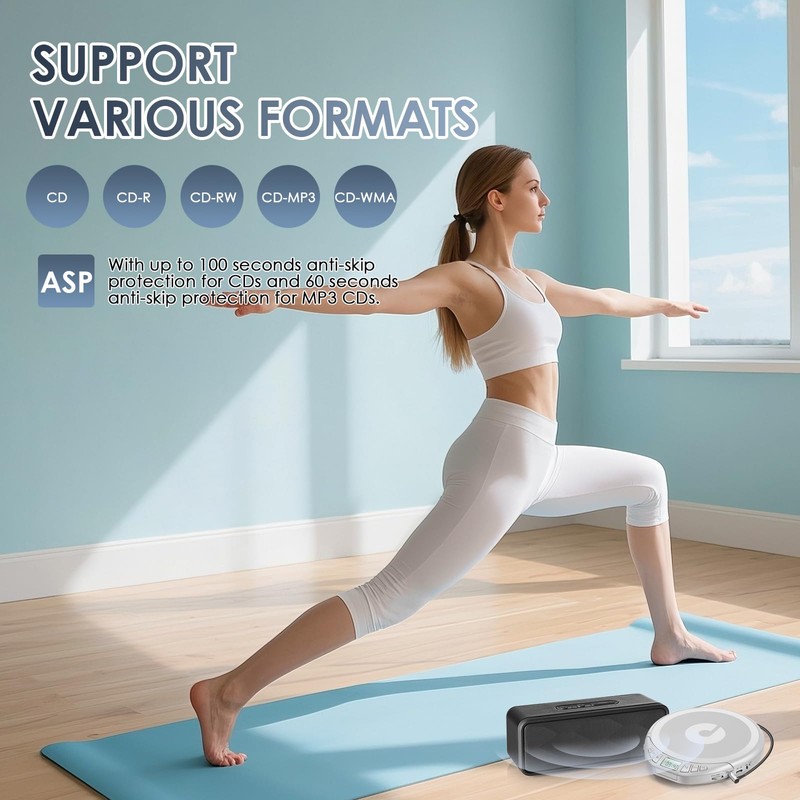 Gueray CD Player Portable Children's CD Player for Car Discman