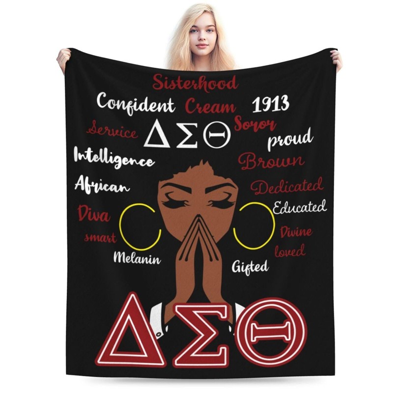Sorority Gifts Blanket Throw Flannel Lightweight Comfortable Warm Paraphernalia Blankets