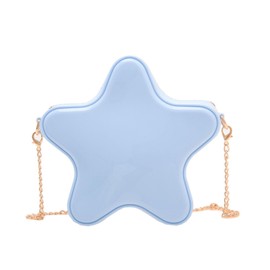 Homvik Star Shaped Cossbody Bag with Stars Cute Aesthetic Y2K Crossbody Handbag with Chain Strap for Girls Women Daily Use Large, blue
