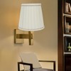 2Pcs Small Lamp Shades, Beige European Style Pleated Fabric Lampshade