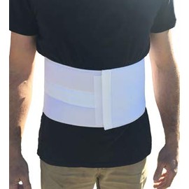Alpha Medical Anti-Roll Hospital Grade Abdominal Binder w/Stays/Surgical Binder/Hernia Support/Abdominal Hernia Reduction Device (10" High ; 50"-62" Around Waist)