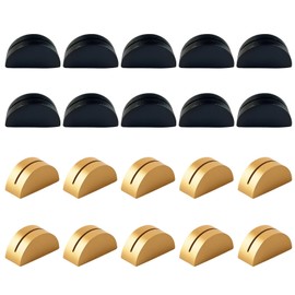 ROBGZMQW Set of 20 Table Number Holders, Place Card Holders, Table Number Stands, Wooden Table Card Holders for Place Cards and Photos, Black and Gold Table Name Holders