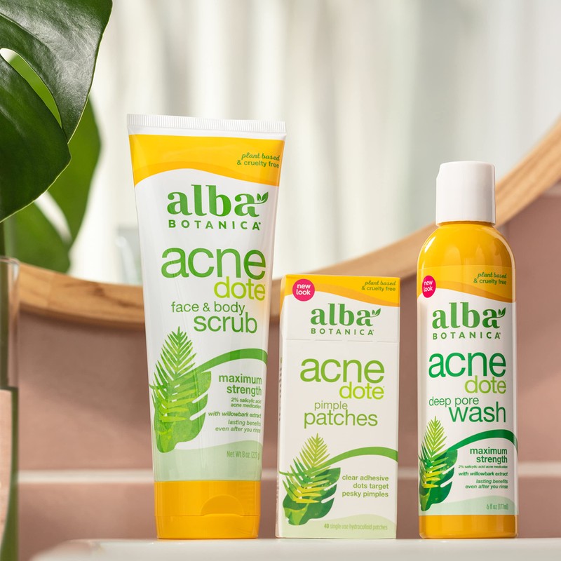 Alba Botanica Acnedote Maximum Strength Face & Body Scrub for