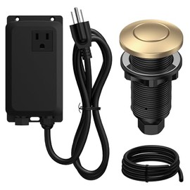 Garbage Disposal Air Switch Kit, UL Listed Sink Top Button, Perfect Match for Delta Champagne Bronze Faucets, Universal Fit, Easy Install