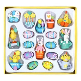Gisela Graham Wooden Easter Decorations - set of 18