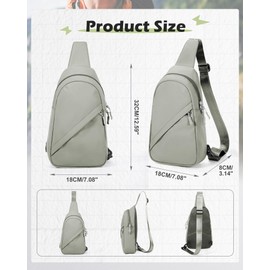 SEAFEW Small Green Sling Bag Crossbody Backpack Shoulder Bag for Men Women, Multipurpose Anti-Theft Cross Body Chest Bags, One Strap Backpack for Walking Biking Travel Cycling