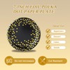Upigi Black and Gold Paper Plates and Napkins Party Supplies,Serves