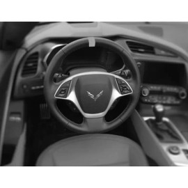 23766 C8 Corvette  CACTI GREEN STEERING WHEEL VINYL STRIPE (2 X 5 Inches)