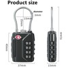 TSA Luggage Locks, 4 Digit Combination Lock Suitcase Padlock, Lock