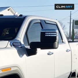CLIM ART in-Channel Incredibly Durable Rain Guards for GMC Sierra 2500HD/3500HD 2020-2024 Crew Cab, Original Window Deflectors, Vent Window Visors, Vent Deflector, 4 pcs. - 620265