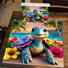 Rainbow Turtle Puzzles for Adults 1000 Pieces, PICKFORU Summer Turtle