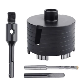 4.5 inch / 115mm Dry Diamond Core Drill Bit with SDS Plus Adapter, Concrete Core Drill Bit for Dry/Wet Drilling Granite Marble Masonry Concrete Brick Stone and Block (115mm (4.5 inch))
