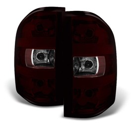 ACANII - For Red Smoked 2007-2013 Chevy Silverado GMC Sierra Tail Lights Lamps Set Left+Right