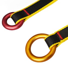 SOB Connection Ring 2 Pieces Abseiling Ring 40KN/22KN for Climbing Arborist Rescue Hammock Pack, O Ring Connection Securing and Abseiling Accessories for Rappelling Climbing