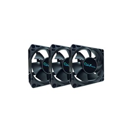 Apevia CF7025S-3 (3 Pk) 70mm x 70mm x25mm Black Case Fan W/4PIN Molex + 3PIN Motherboard Adapter