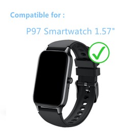 Aemus Screen Protector Compatible for Dyurwa Smart Watch 1.57" (6 Pack) Clear TPU Soft Film Compatible for Soudorv P97 Fitness Tracke