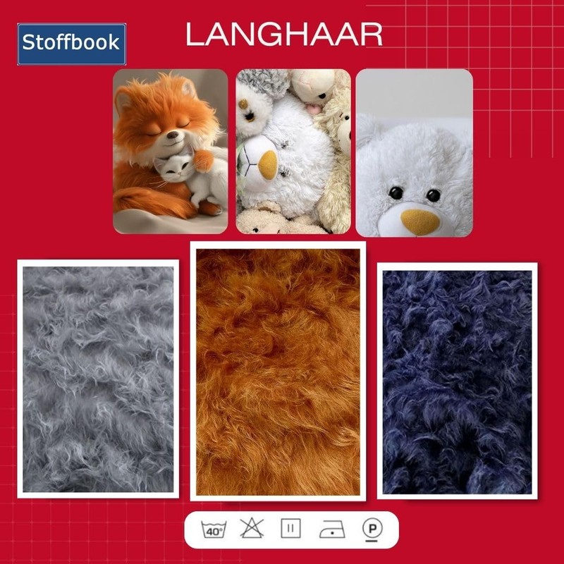 Faux fur fabric, with long hair, teddy fur, fabric, B708