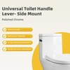 iFealClear Universal Metal Side Toilet Flush Hnadle Replacement, Angle Mount