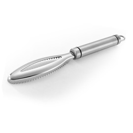 GEEKHOM Fish Scaler, Professional Fish Scaler Made of Stainless Steel Remover, Quick Removal, Fish Cleaning Peeler, Fish Scraper, Kitchen Aid for Kitchen, Seafood Markets, Silver