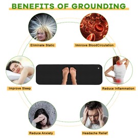 panthem Grounding Mat for Improving Sleep and Circulation, Reduce Anxiety and Inflammation, Various Sizes Multifunctional Earthing Mat for Foot Therapy, Yoga, Bed, 30x100cm