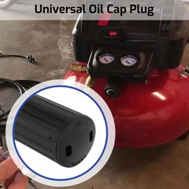 Lyvixora 3pcs Oil Cap Plug M15 1.5mm Air Compressor Breather Replacement Parts, Compatible with Craftsman Powermate Coleman Husky, E100087 Oil Fill Cap Accessories (Black Thread)​​