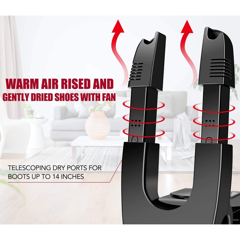 Manledio Portable Electric Shoes Boots Dryer and Warmer with Folding