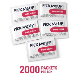 Pick Me Up Provisions Pure Sugar Packets, 2000 Count Box