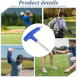 Nogeqi Golf Driver Tool, 2 in 1 Golf Torque Wrench for T20 and T25, Portable Driver Tools, Adjustment Golf Tool with Plastic Handle, Golf Accessories for Golf Club Driver Equipment(Blue)